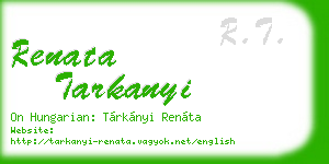 renata tarkanyi business card